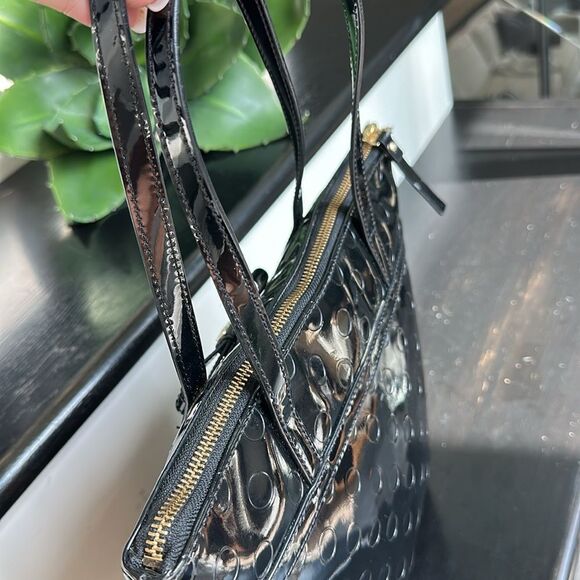 Kate Spade genuine patent leather polkadot embossed shoulder tote handbag purse - Picture 9 of 10